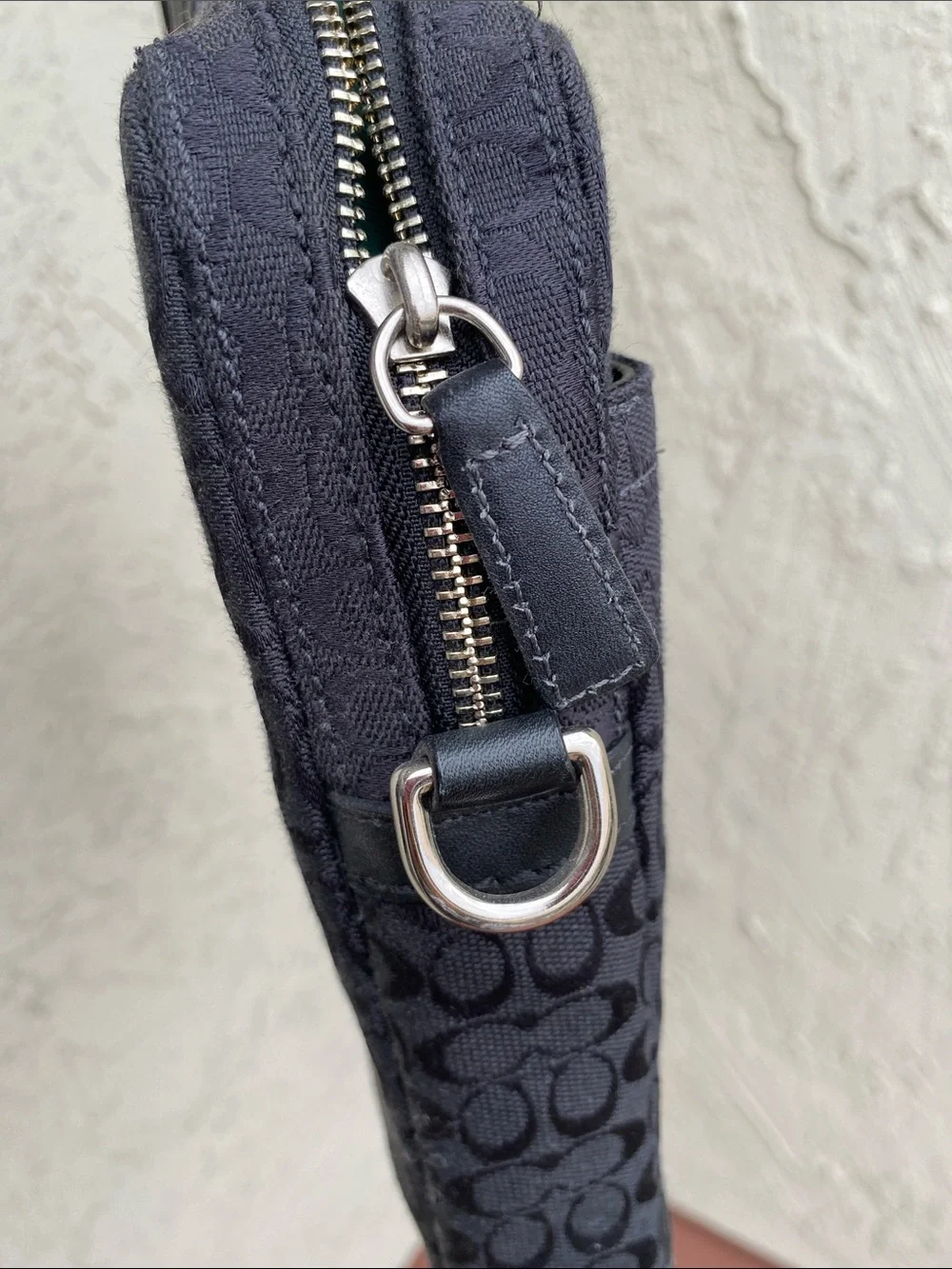 Coach Black Signature Jacquard Laptop Bag